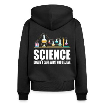 Wissenschaftler Science Doesnt Care Physiker - Frauen Premium Bio Zip Hoodie - Schwarz - Hinten - Julia (174cm)