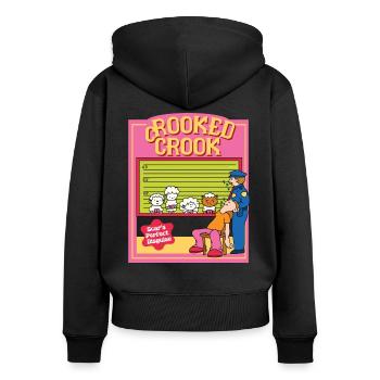 Crooked Crook - Déguisement parfait de Scar - Sweat à capuche zippé Premium bio Femme - noir - Dos - Julia (174cm)