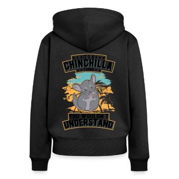It's a Chinchilla thing You wouldn't understand - Frauen Premium Bio Zip Hoodie - Schwarz - Hinten - Julia (174cm)