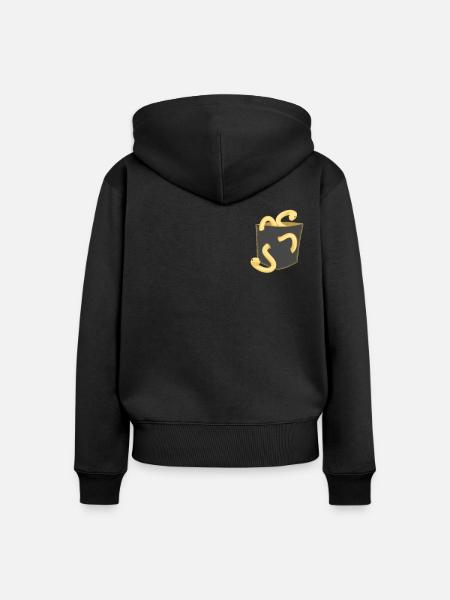 Snake Serpent Pocket - Frauen Premium Bio Zip Hoodie - Schwarz
