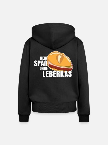 Leberkäse Fleischkas Spaß mit Leberkas - Frauen Premium Bio Zip Hoodie - Schwarz