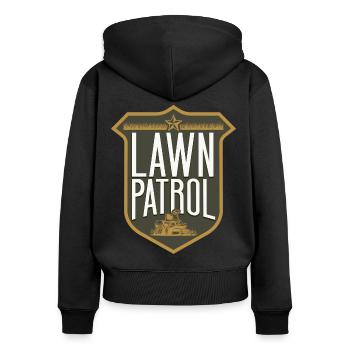 Lawn Mower Mowing Dad Father - Frauen Premium Bio Zip Hoodie - Schwarz - Hinten - Julia (174cm)
