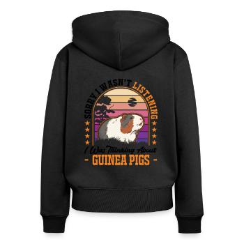 Guinea Pig Gift Guinea Pig - Women's Premium Organic Zip Hoodie - black - Back - Julia (174cm)