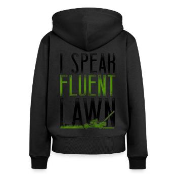 Lawn Mower Mowing Dad Father - Frauen Premium Bio Zip Hoodie - Schwarz - Hinten - Julia (174cm)