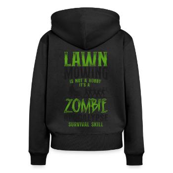 Lawn Mower Mowing Dad Father - Frauen Premium Bio Zip Hoodie - Schwarz - Hinten - Julia (174cm)