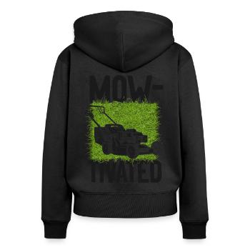 Lawn Mower Mowing Dad Father - Frauen Premium Bio Zip Hoodie - Schwarz - Hinten - Julia (174cm)