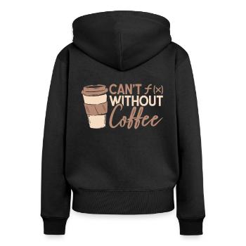 Mathematik Kaffee Mathematik Funktion Kaffee - Frauen Premium Bio Zip Hoodie - Schwarz - Hinten - Julia (174cm)