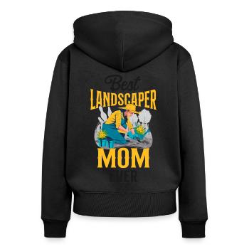 Landscaper Landscaping Landscape - Frauen Premium Bio Zip Hoodie - Schwarz - Hinten - Julia (174cm)