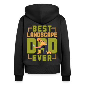 Landscaper Landscaping Landscape - Frauen Premium Bio Zip Hoodie - Schwarz - Hinten - Julia (174cm)