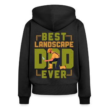 Landscaper Landscaping Landscape - Frauen Premium Bio Zip Hoodie - Schwarz - Hinten - Julia (174cm)