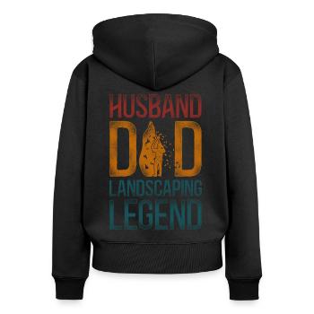 Landscaper Landscaping Landscape - Women's Premium Organic Zip Hoodie - black - Back - Julia (174cm)