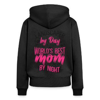 Landscaper Landscaping Landscape - Frauen Premium Bio Zip Hoodie - Schwarz - Hinten - Julia (174cm)