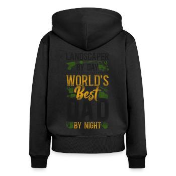 Landscaper Landscaping Landscape - Women's Premium Organic Zip Hoodie - black - Back - Julia (174cm)