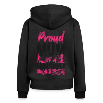 Landscaper Landscaping Landscape - Frauen Premium Bio Zip Hoodie - Schwarz - Hinten - Julia (174cm)