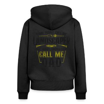 Landscaper Landscaping Landscape - Frauen Premium Bio Zip Hoodie - Schwarz - Hinten - Julia (174cm)