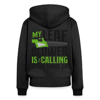 Landscaper Landscaping Landscape - Women's Premium Organic Zip Hoodie - black - Back - Julia (174cm)