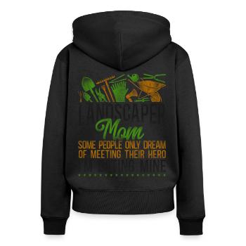 Landscaper Landscaping Landscape - Frauen Premium Bio Zip Hoodie - Schwarz - Hinten - Julia (174cm)