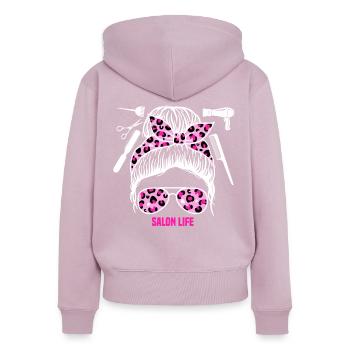 Salon LIfe Hair Stylist Hairdresser - Frauen Premium Bio Zip Hoodie - Altrosa - Hinten - Julia (174cm)