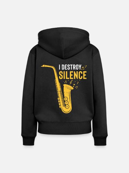 Jazz - Frauen Premium Bio Zip Hoodie - Schwarz