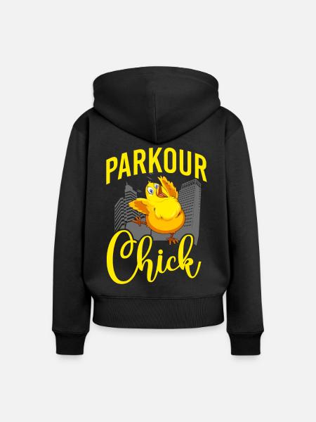Parkour Free Running Traceur - Frauen Premium Bio Zip Hoodie - Schwarz