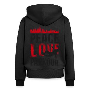 Parkour Free Running Traceur - Women's Premium Organic Zip Hoodie - black - Back - Julia (174cm)