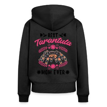 Meilleure maman tarentule de tous les temps Tarantel Mama - Sweat à capuche zippé Premium bio Femme - noir - Dos - Julia (174cm)