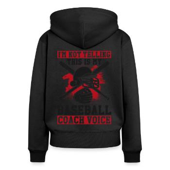 Baseball Fan Coach Vintage I'm Not - Frauen Premium Bio Zip Hoodie - Schwarz - Hinten - Julia (174cm)
