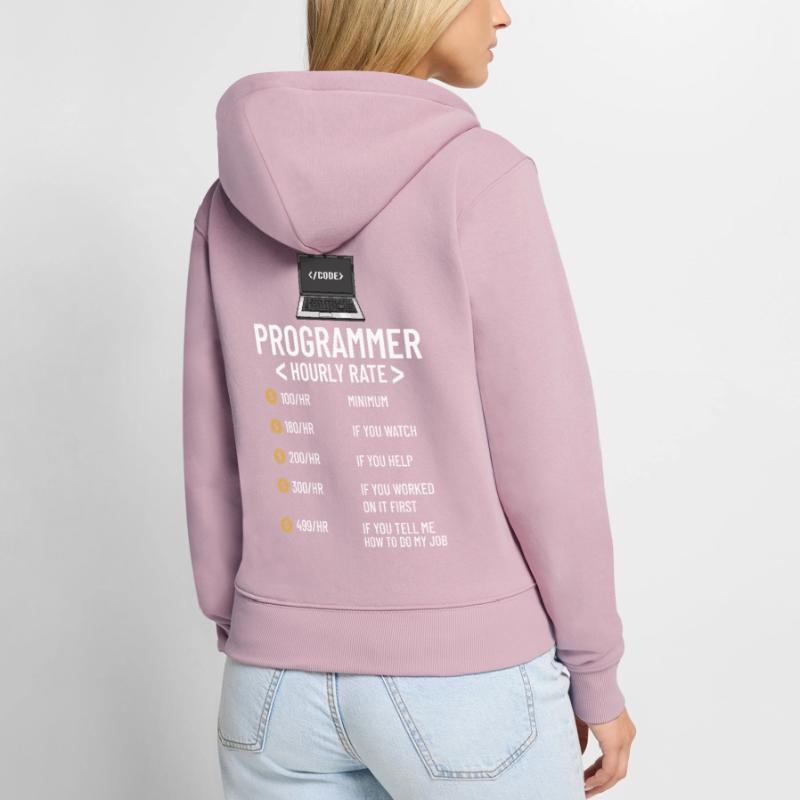 Programmer Programming Computer Developer Pc Women's Premium Organic Zip Hoodie