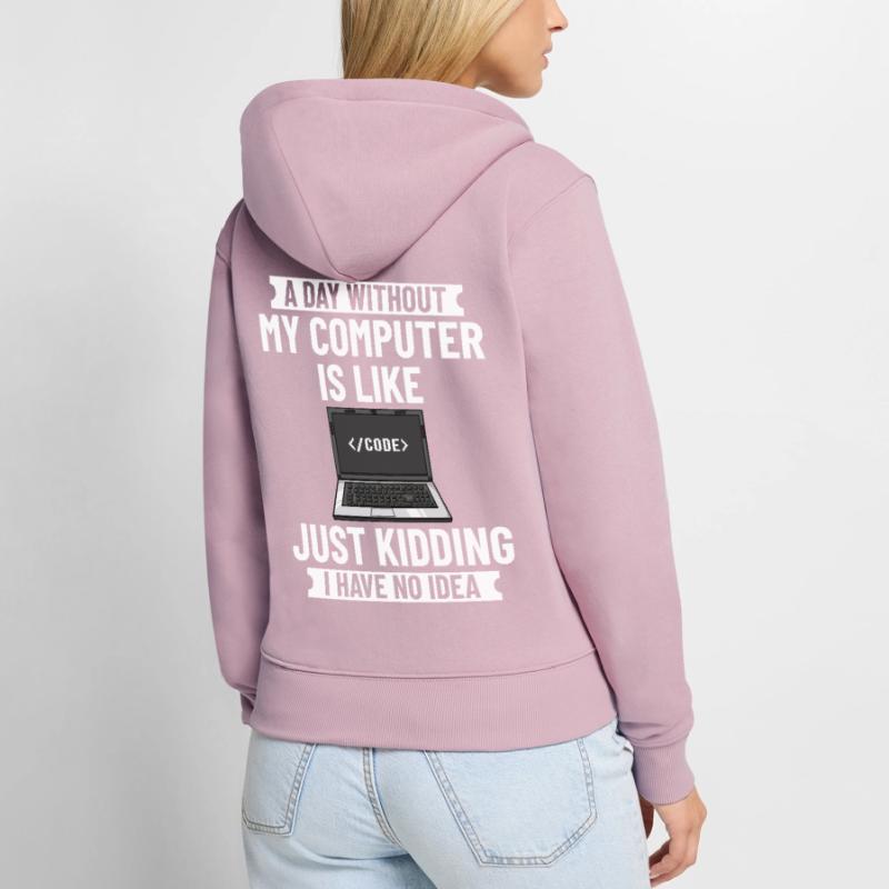 Programmer Programming Computer Developer Pc Women's Premium Organic Zip Hoodie