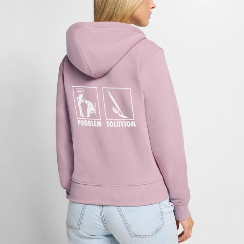 Windsurfing Windsurfer Statement Problem Solution. Frauen Premium Bio Zip Hoodie