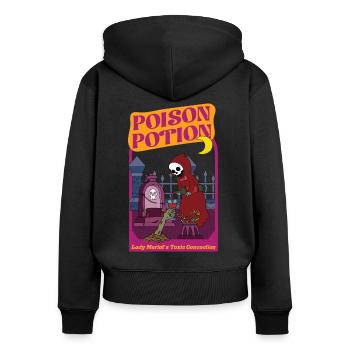 Poison Potion - Lady Merlot's Deadly Concoction - Frauen Premium Bio Zip Hoodie - Schwarz - Hinten - Julia (174cm)