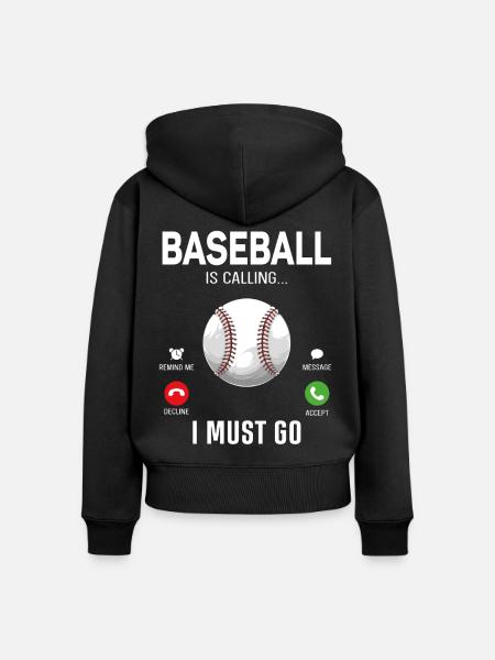 Baseball Fan Phone Display - Frauen Premium Bio Zip Hoodie - Schwarz