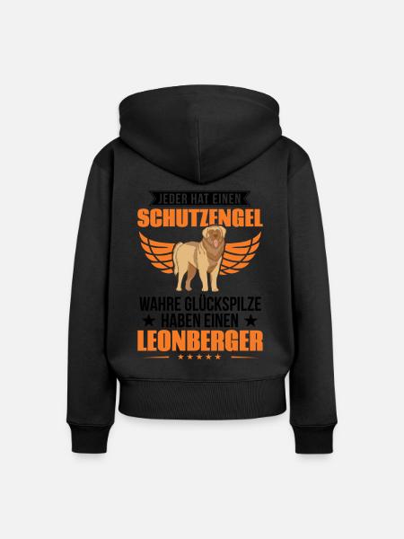 Leonberger Schutzengel - Frauen Premium Bio Zip Hoodie -