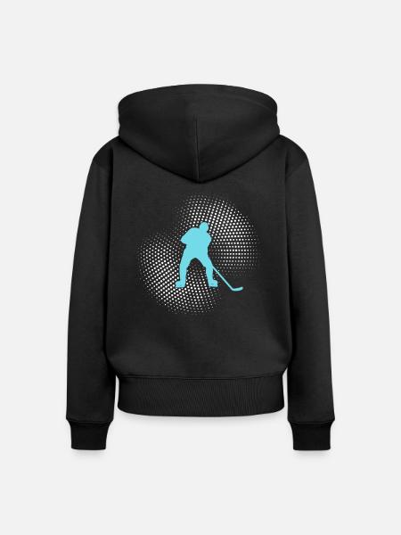Eishockey - Frauen Premium Bio Zip Hoodie - Schwarz