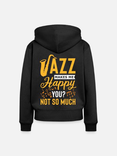 Jazz - Frauen Premium Bio Zip Hoodie - Schwarz