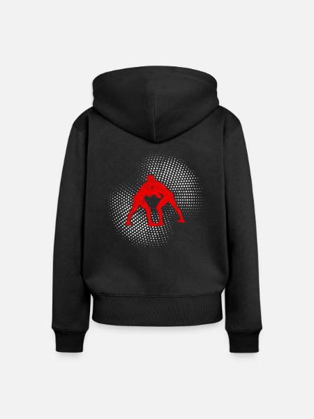 wrestling - Frauen Premium Bio Zip Hoodie - Schwarz