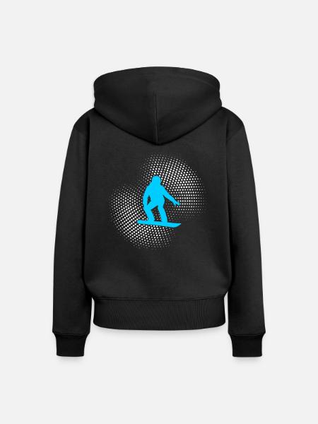 Snowboarding - Frauen Premium Bio Zip Hoodie - Schwarz