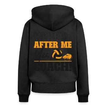 Volleyball Player Team Coach - Frauen Premium Bio Zip Hoodie - Schwarz - Hinten - Julia (174cm)