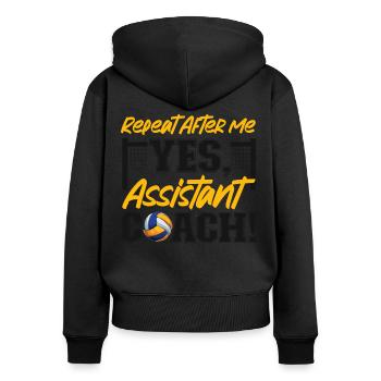Volleyball Player Team Assistant - Frauen Premium Bio Zip Hoodie - Schwarz - Hinten - Julia (174cm)