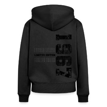 Limited Edition 1967 Year of birth 1967 Birthday - Women's Premium Organic Zip Hoodie - black - Back - Julia (174cm)