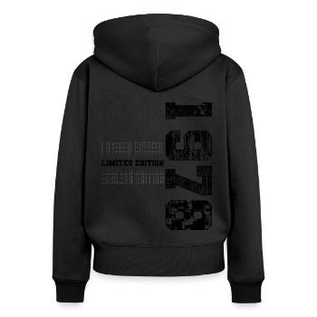 Limited Edition 1978 Year of birth 1978 Birthday - Women's Premium Organic Zip Hoodie - black - Back - Julia (174cm)