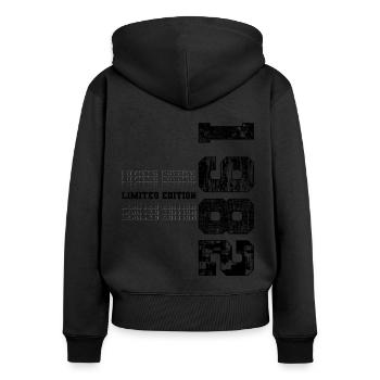 Limited Edition 1982 Year of birth 1982 Birthday - Women's Premium Organic Zip Hoodie - black - Back - Julia (174cm)