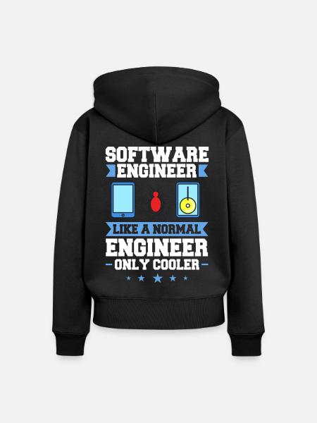 Software Engineering Softwaretechnik Ingenieur - Frauen Premium Bio Zip Hoodie - Schwarz