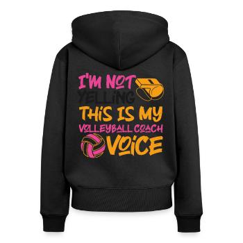 Volleyball Player Team Coach I'm - Women's Premium Organic Zip Hoodie - black - Back - Julia (174cm)