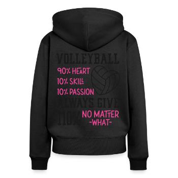 Volleyball Player Team Volleyball - Women's Premium Organic Zip Hoodie - black - Back - Julia (174cm)