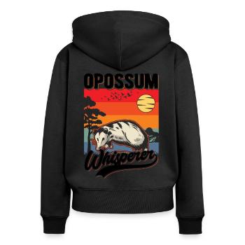 Opossum Flüsterer Opossum Whisperer - Sweat à capuche zippé Premium bio Femme - noir - Dos - Julia (174cm)