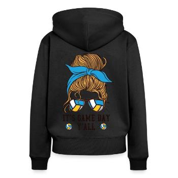 Volleyball Player Team Girl - Frauen Premium Bio Zip Hoodie - Schwarz - Hinten - Julia (174cm)