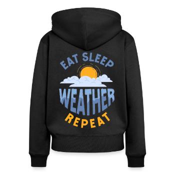 Meteorologist Weather Forecast - Women's Premium Organic Zip Hoodie - black - Back - Julia (174cm)