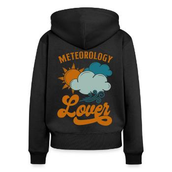 Meteorologist Weather Forecast - Women's Premium Organic Zip Hoodie - black - Back - Julia (174cm)