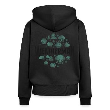 Meteorologist Weather Forecast - Women's Premium Organic Zip Hoodie - black - Back - Julia (174cm)